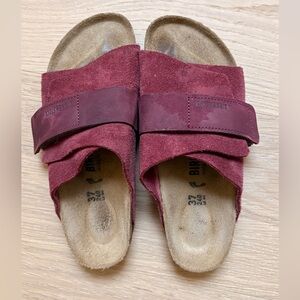 GUC Birkenstock Kyoto Nubuck-Suede Leather in Zinfandel Size EU 37/US 6-6.5